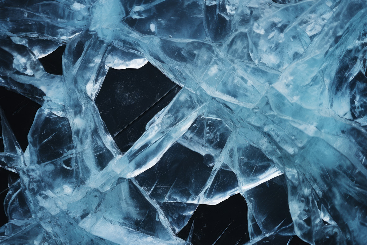 A collection of Ice Textures premium images Frozen ice patterns in winter cold freezing