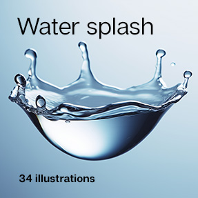Water Splash Premium Images. Pure blue water splash.