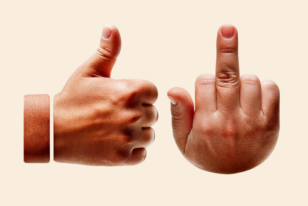 SkinCrawl Font realistic hand studies Two realistic hands modelled in the same skin material that the SkinCrawl Font uses