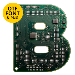 Circuit Board Alphabet