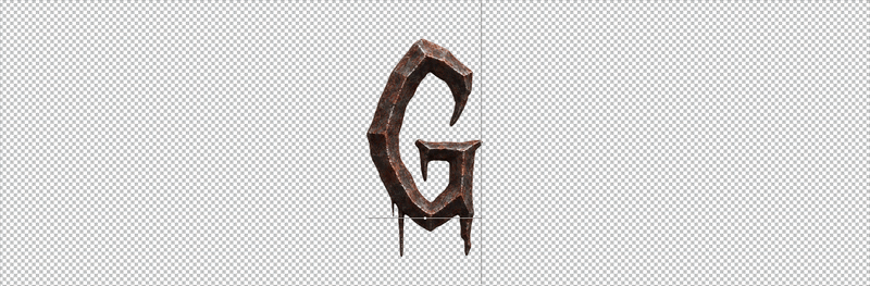 Animated banner spelling FONT in the corroded capitals of the Gothic Rust Font